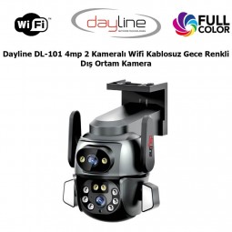 Dayline DL-101 4mp 2 Kameralı Wifi Kablosuz Gece Renkli Dış Ortam Kamera